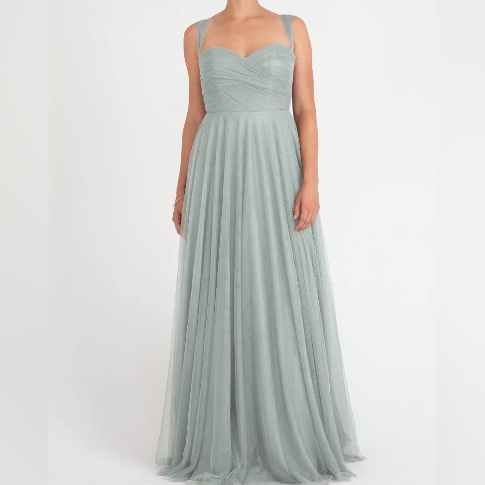Jenny Yoo Julia Convertible Tulle Bridesmaid Dress Morning Mist